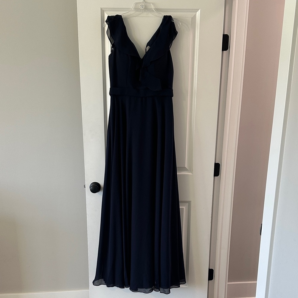 Elegant Navy Blue Evening Gown/Bridesmaids Dress